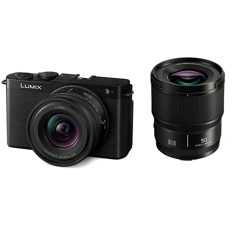 Lumix DC-S9 Mirrorless Digital Camera with 18-40mm Lens (Jet Black) and Lumix S 50mm f/1.8 Lens Image 0