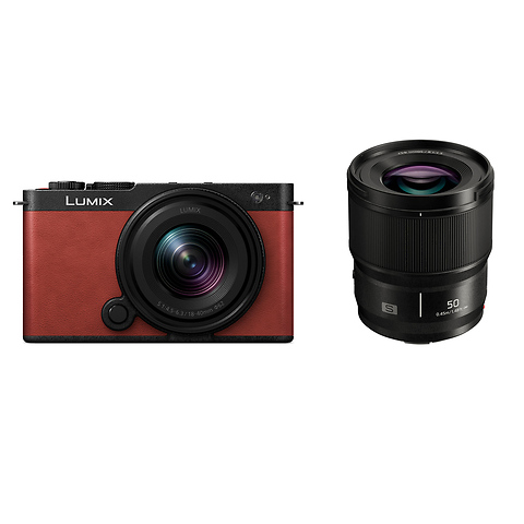 Lumix DC-S9 Mirrorless Digital Camera with 18-40mm Lens (Crimson Red) with Lumix S 50mm f/1.8 Lens Image 0