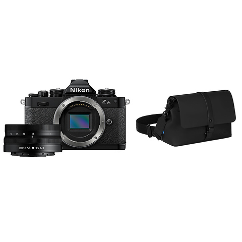 Z fc Mirrorless Digital Camera with 16-50mm Lens (Black) and GL X Nikon Splash Crossbody Bag (Black) Image 0