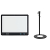 Verge Bi-Color LED Light Panel (Charcoal) with Base Desk Stand for Verge (Black) Thumbnail 0