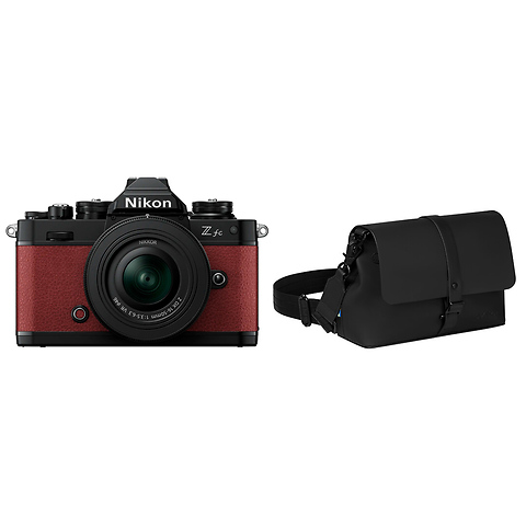 Z fc Mirrorless Digital Camera with 16-50mm Lens (Crimson Red) and GL X Nikon Splash Crossbody Bag (Black) Image 0