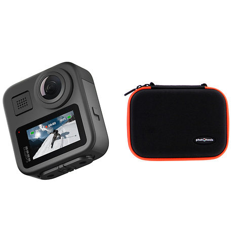 MAX 360 Camera (Black) with Phototools Metro GoPro Hard Case Image 0