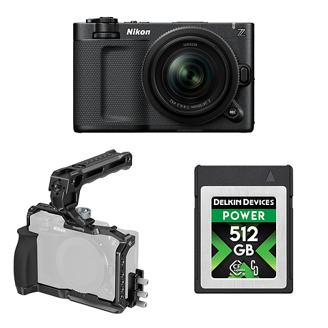 ZR 6K Cinema Camera with 24-50mm f/4-6.3 Lens Kit, SmallRig Cage with Top Handle, and Delkin Devices 512GB POWER 4.0 CFexpress Type B Memory Card Image 0