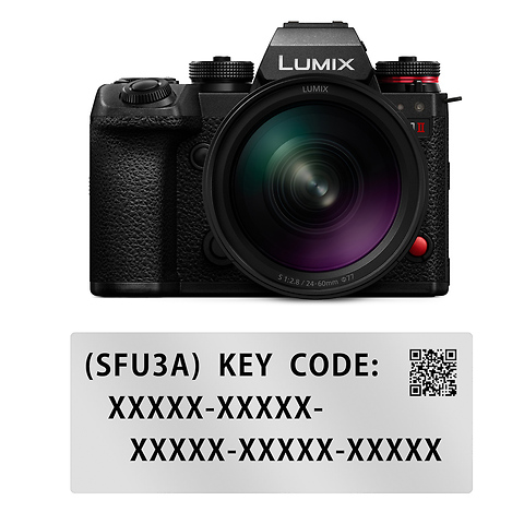 Lumix S1 II Mirrorless Digital Camera with 24-60mm Lens and DMW-SFU3A Lumix ARRI LogC3 Upgrade Software Key Image 0