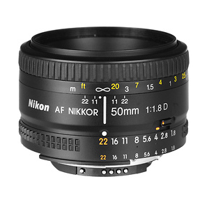 AF Nikkor 50mm f/1.8D Autofocus Lens (Open Box)