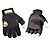 Genuine Leather 3/4 Fingerless Gloves, Medium