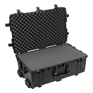 1650B Watertight Hard Case with Foam Inserts and Wheels - Black
