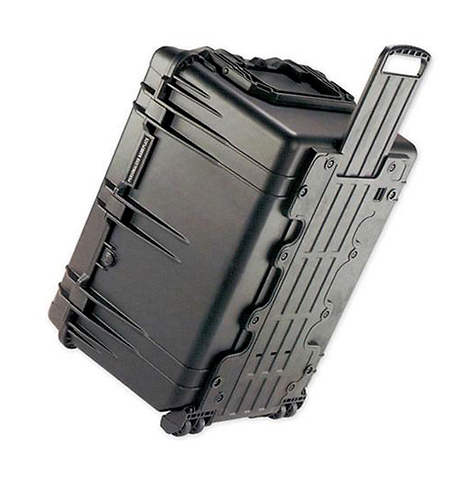 1660 Watertight Jumbo Hard Case with Foam Inserts and Wheels - Black Image 0