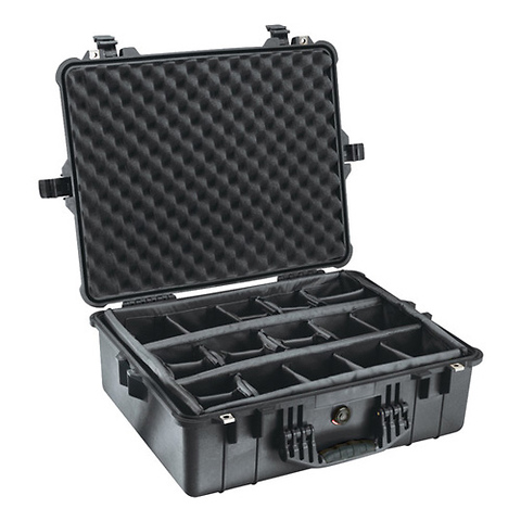 1600B Watertight King Hard Case with Padded Dividers - Black Image 0