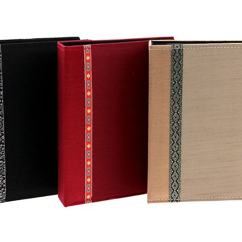 208-Pocket 4x6 Tone Fabric Photo Album Image 0