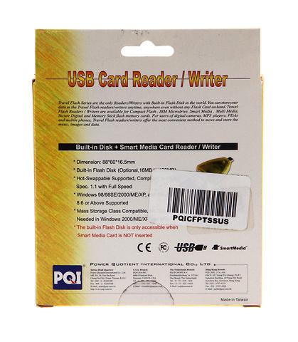 Travel Flash Smart Media Card Reader / Writer Image 2