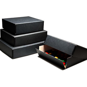 8x10x3in. Drop-Front Metal Edge Box - Black