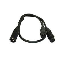 3-Pin XLR Male to Dual 3-Pin XLR Females Cable (3 ft.) Image 0