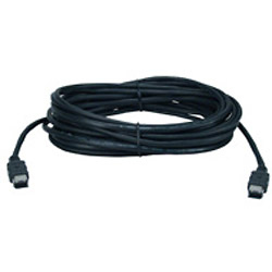 25ft. FireWire IEEE 1394 / i.Link 6Pin to 6Pin Black Cable Image 0