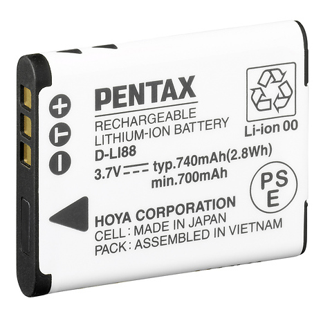 D-LI88 Rechargeable Lithium-Ion Battery for the Pentax Optio P70 Camera Image 0