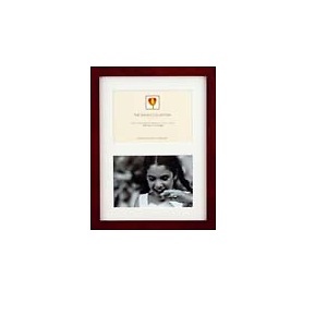 Wood Frame for 3 - 5 x 7 Photos; Mat -Walnut Image 0