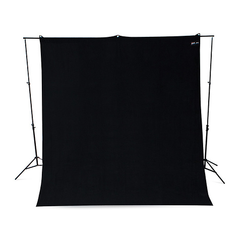 9 x 10 ft. Wrinkle-Resistant Cotton Backdrop Rich Black (Open Box) Image 0