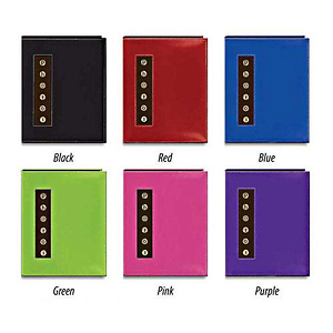 4x6 Metal Button Sewn Brag Photo Album (Assorted Colors)