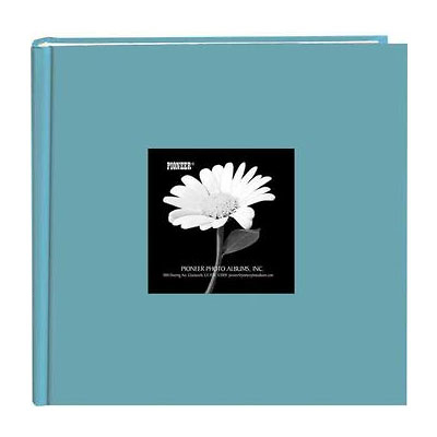 4 x 6 Natural Colors Fabric Aqua Photo Album Image 0