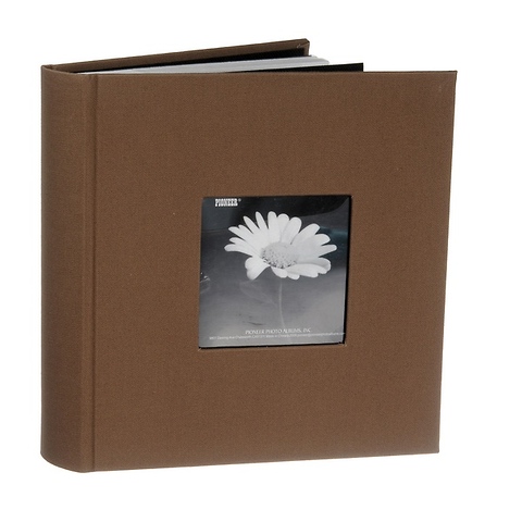 4 x 6 Natural Colors Fabric Mocha Photo Album Image 0