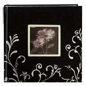 2-Up 4 x 6 Black Pioneer Embossed Scroll Photo Album Image 0