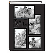 4 x 6 Collage Black Embossed Family Photo Album Image 0