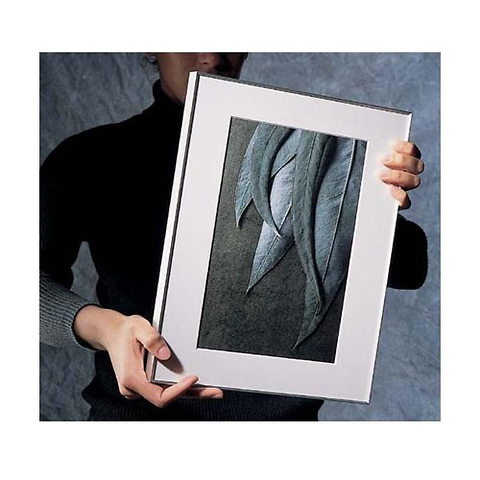 11 x 14 Fineline Black Aluminum Frame with a 8.5 x 11 Single Mat Image 0