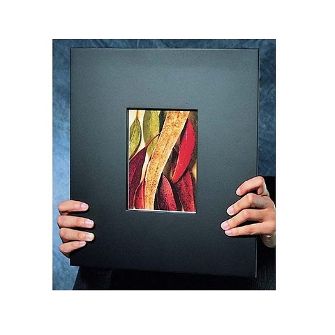 Max Seamless 11x14 Wood Board Frame - 4 x 6 Photo - Black Image 4