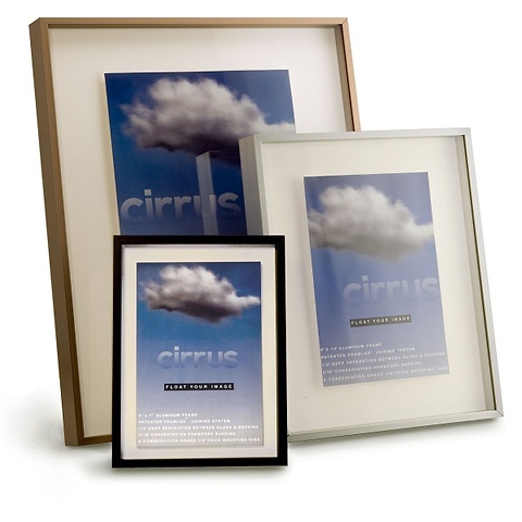 7 x 9 Cirrus Black Aluminum Frame with a 4 x 6 Single Mat Image 0