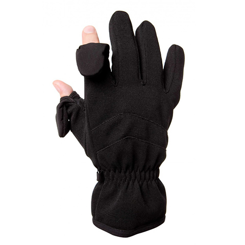 Men's Stretch Gloves - Black, Medium Image 1