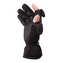 Ladies Stretch Gloves - Black, Medium Image 0