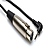 Microphone Cable, XLR3F to Right-angle 3.5 mm TRS, 1 ft