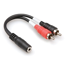 Stereo Breakout, 3.5 mm TRSF to Dual RCA Cable Image 0