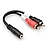 Stereo Breakout, 3.5 mm TRSF to Dual RCA Cable