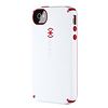 CandyShell Satin Case for iPhone 4 & 4S (White with Red) Thumbnail 0