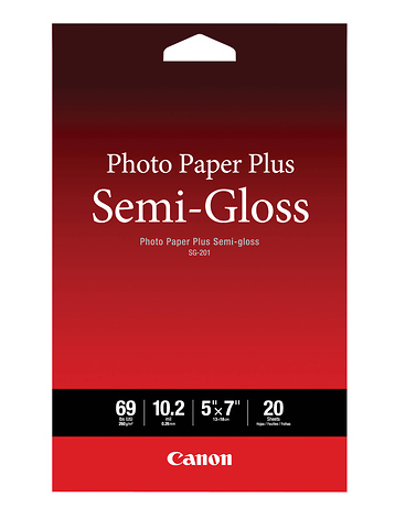 Photo Paper Plus Semi-Gloss Inkjet Paper 5 x 7in (20 Sheets) Image 0