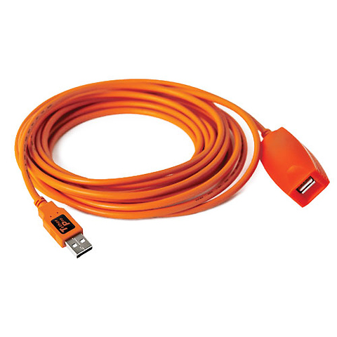 16 Ft TetherPro USB 3.0 Active Extension Cable (Hi-Visibility Orange) Image 0