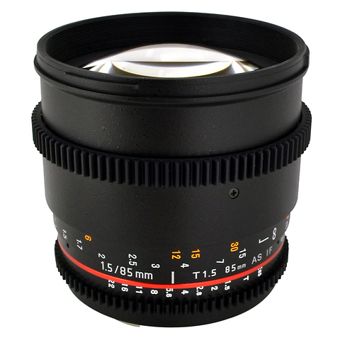 85mm t/1.5 Aspherical Lens for Sony Alpha with De-Clicked Aperture and Follow Focus Fixed Lens Image 0