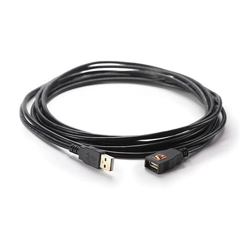 15 Ft. TetherPro USB 2.0 Male to Female Passive Extension Cable (Black) Image 0