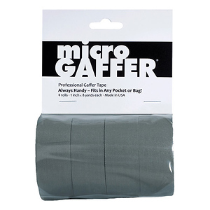 Microgaffer Tape 1 in x 8yd (4Pk) - Grey