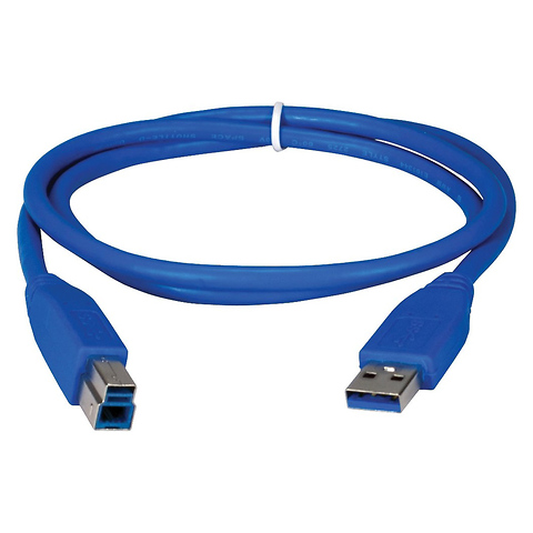 3 Foot USB 3.0 Cable - A Male to B Male (Blue) Image 0