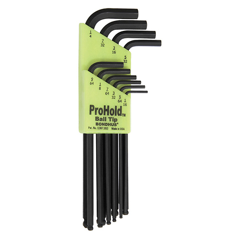 Set 10 ProHold Balldriver L-Wrenches 1/16-1/4 Image 0