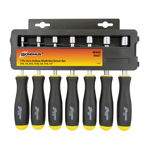 Set of 7 Hollow Shaft SAE Nutdrivers (Inch) Image 0