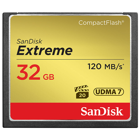 32GB Extreme Compact Flash Card (120MB/s) Image 0