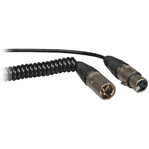 XLR Male to XLR Female Coiled Microphone Cable Image 0