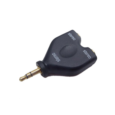 Shielded Y 2 3.5mm Stereo Jacks to One 3.5mm Stereo Plug (Gold) Image 0