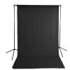 5 x 9ft Economy Background Support Stand w/Black Backdrop - Open Box Thumbnail 0