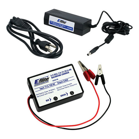E-flite Charger and Power Supply for 11.1V 3S LiPo Batteries Image 2