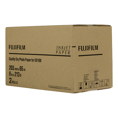 8 In. x 213 ft. Dry Glossy Photo Paper for Frontier-S DX100 Printer (2-Pack) Image 0