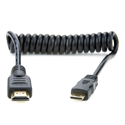 Full HDMI to Mini HDMI Coiled Cable (11.8-17.7